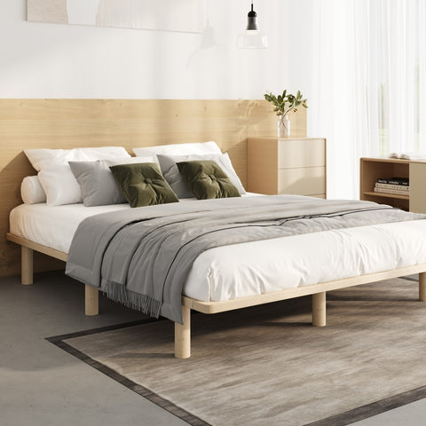 Bed Frame Queen Size Wooden Bed Base