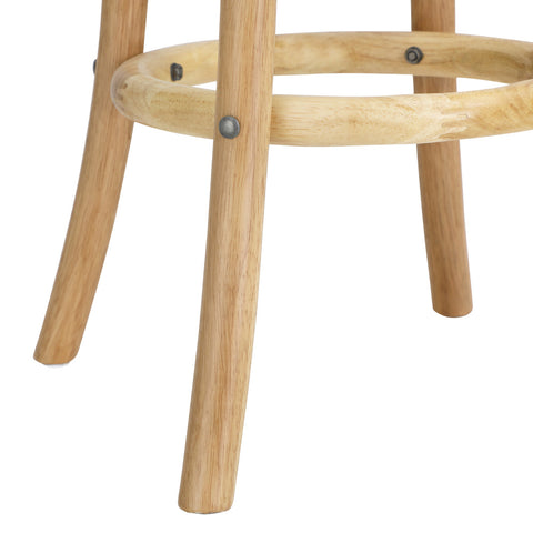 4x Bar Stools Dining Chair Rattan Seat Natural