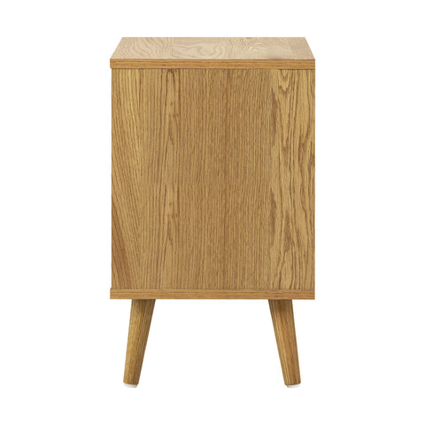Bedside Tables 2 Drawers Air Gap Handle Wooden