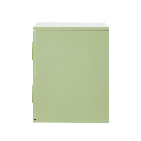 Bedside Table 2 Drawers Nightstand Side Storage Cabinet Green