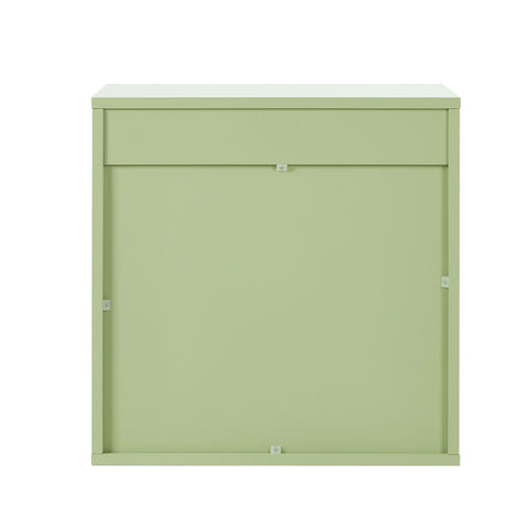 Bedside Table 2 Drawers Nightstand Side Storage Cabinet Green