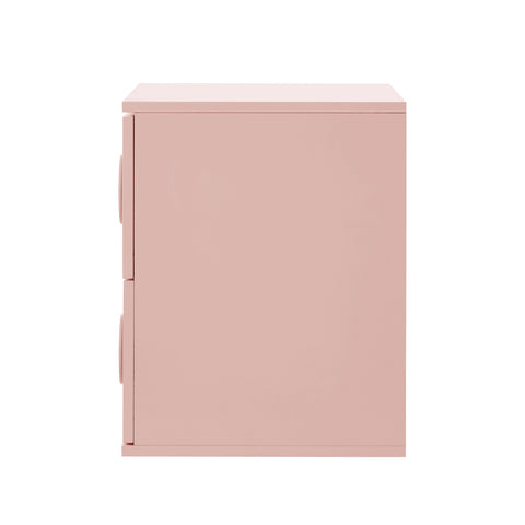 Bedside Table 2 Drawers Nightstand Side Storage Cabinet Pink