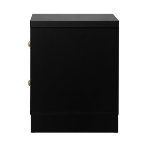 2X Bedside Tables Hamptons Furniture Black