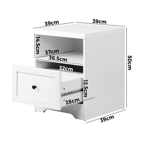 Bedside Tables Hamptons Furniture White