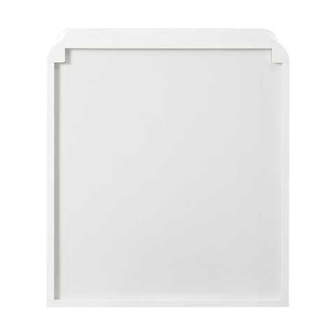 Bedside Table Open Shelf White