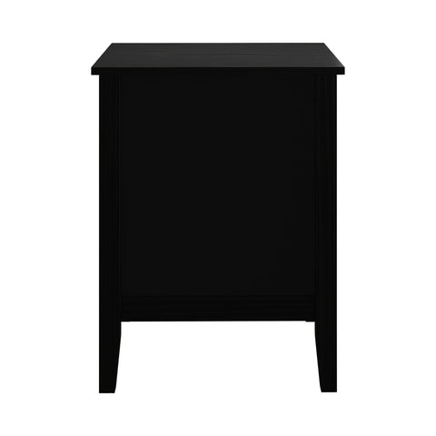 Bedside Table 3 Drawers Side End Nightstand Black