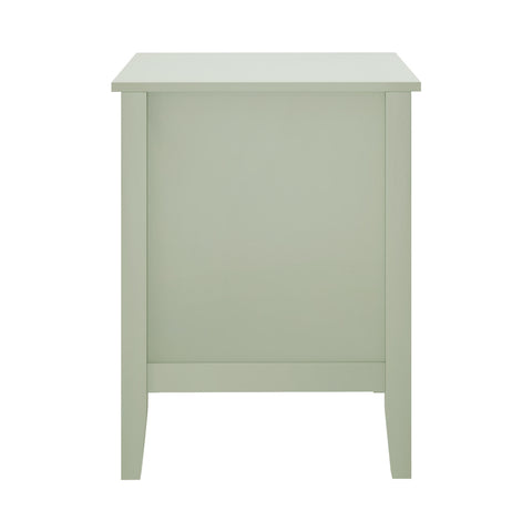 Bedside Table 3 Drawers Side End Nightstand Green