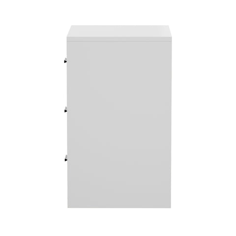 Bedside Table 3 Drawers Nightstand Bedroom Storage White