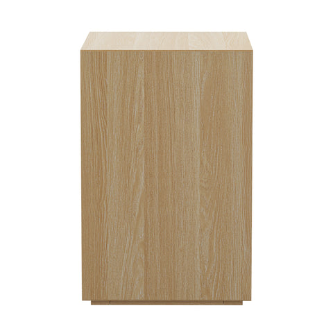 Bedside Table 3 Drawers Nightstand Storage No Handle Natural