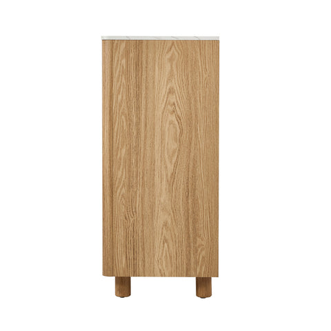 4 Chest of Drawers Dresser Faux Marble Top Natural