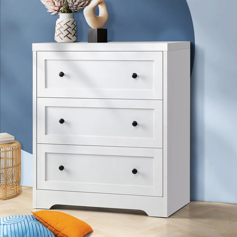 Oversized Bedside 3 Chest of Drawers
