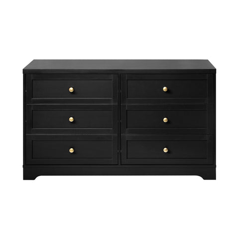 Chest of Drawers with 6 Drawers Black