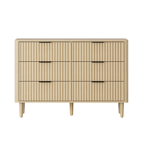 6 Chest of Drawers Dressers Lowboy Stripe Natural
