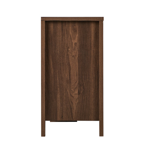 6 Chest Of Drawer Lowboy Dresser Handle-Free Bedroom Walnut