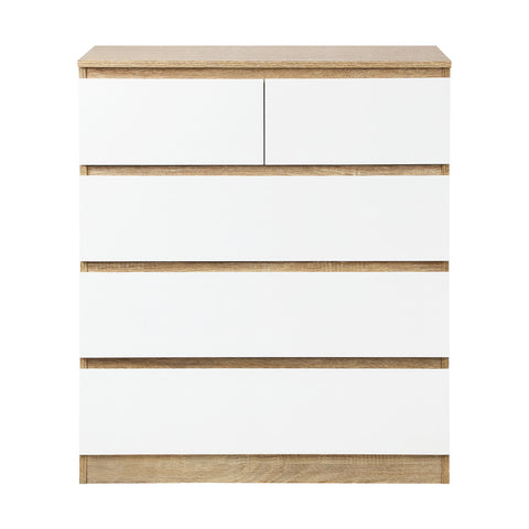 5 Chest of Drawers Tallboy Cabinet Dresser Table Wooden White Furniture