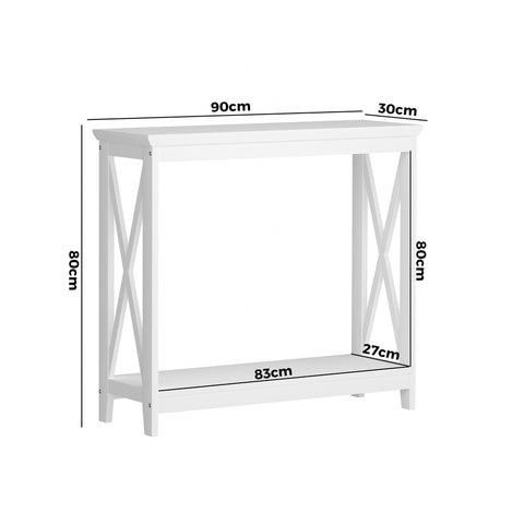 Console Table 2-Tier White