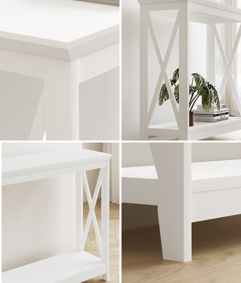 Console Table 2-Tier White