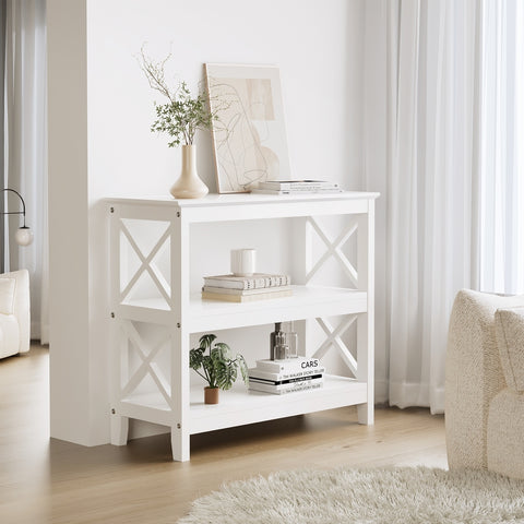 Console Table 3-Tier White