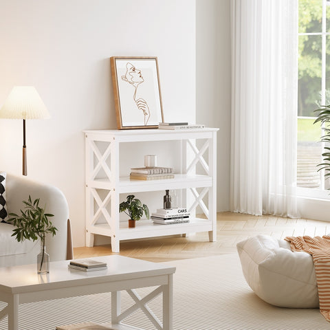 Console Table 3-Tier White