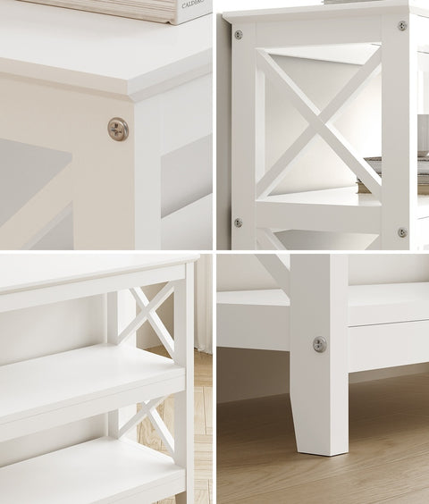Console Table 3-Tier White