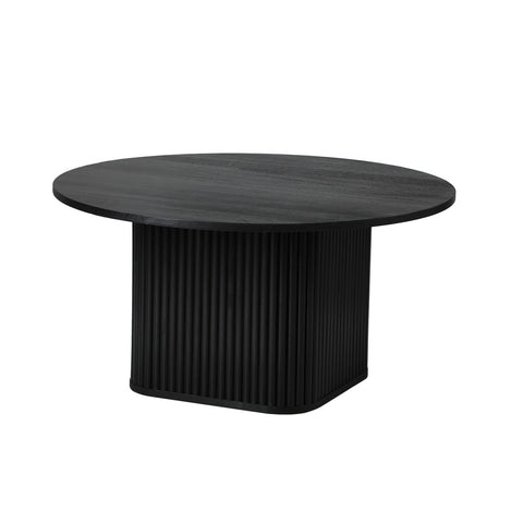 Coffee Table Round Wooden Black