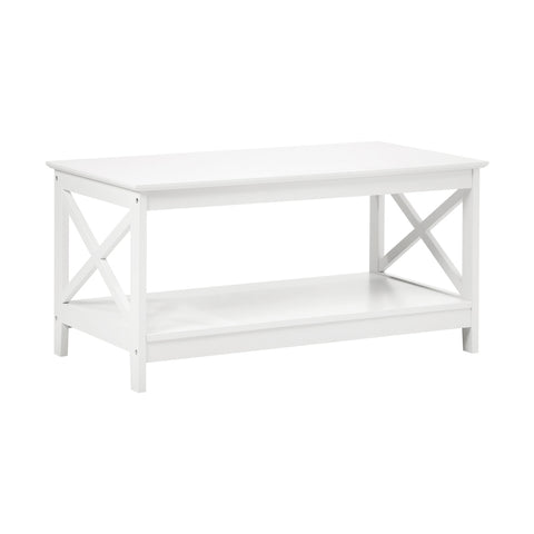Coffee Table Storage Rack 2-Tier White
