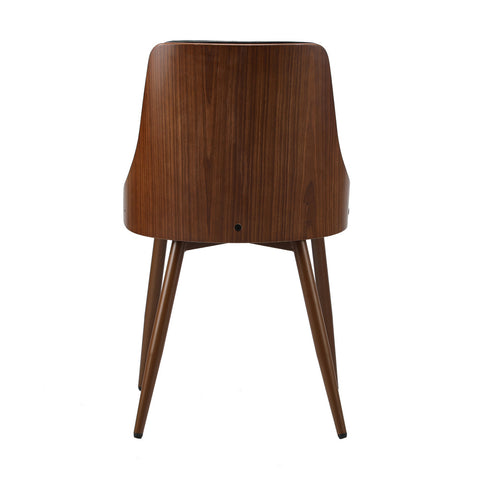 Dining Chairs Cafe Seat Retro PU Leather x6 Black