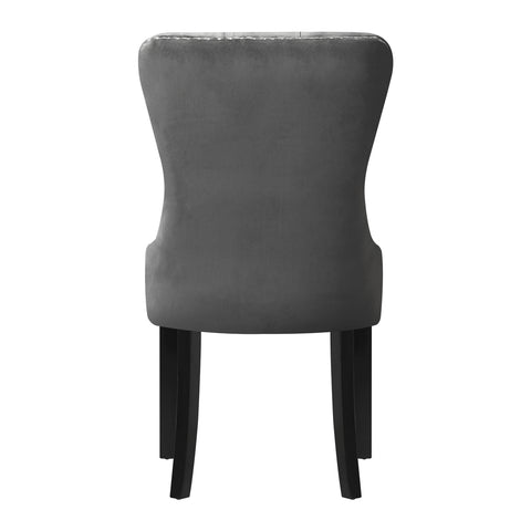 Velvet Dining Chair with French Tufted X2 Grey