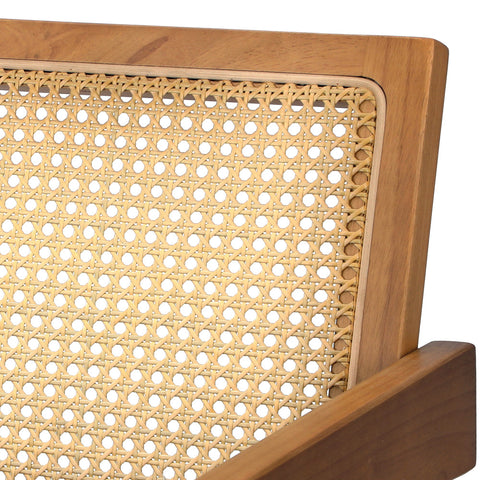 4x Dining Chairs Rattan Chair Wooden Walnut