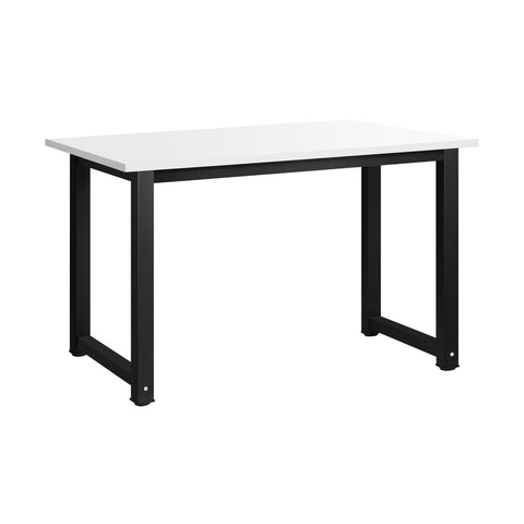 Computer Desk Metal Frame White Top 120cm