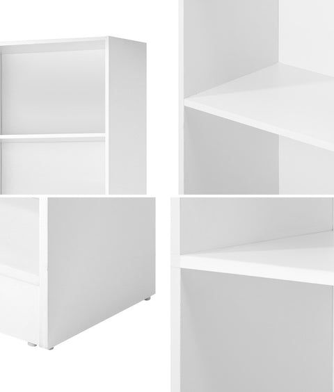 Bookshelf Display Shelf 5-Tier White