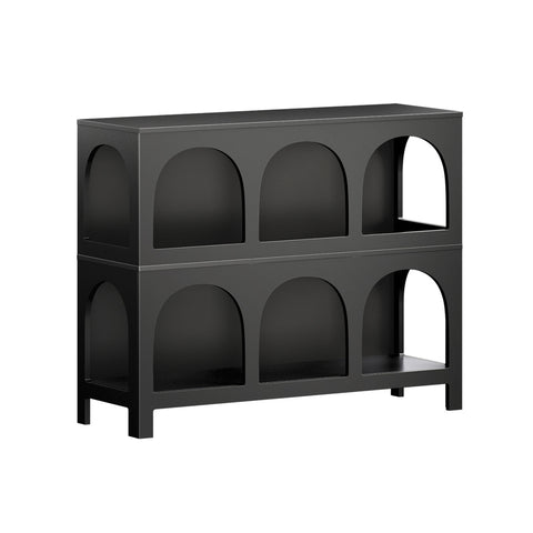 Display Shelf Storage Stand Bookshelf Black