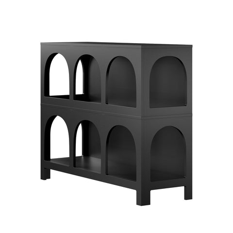 Display Shelf Storage Stand Bookshelf Black
