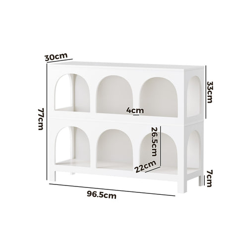 Display Shelf Storage Stand Bookshelf White