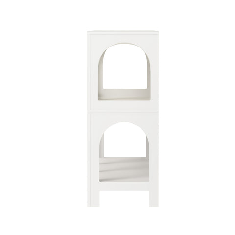 Display Shelf Storage Stand Bookshelf White