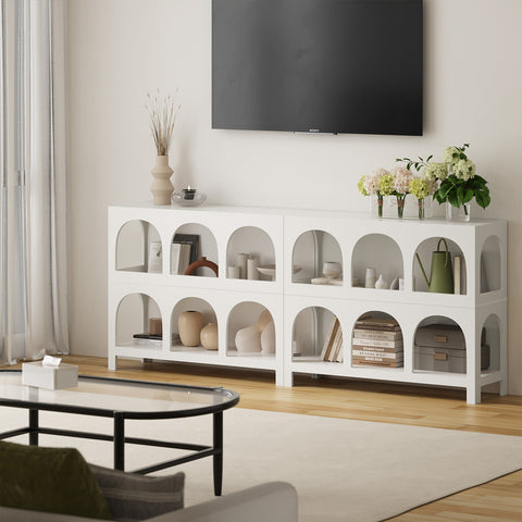 Display Shelf Storage Stand Bookshelf White