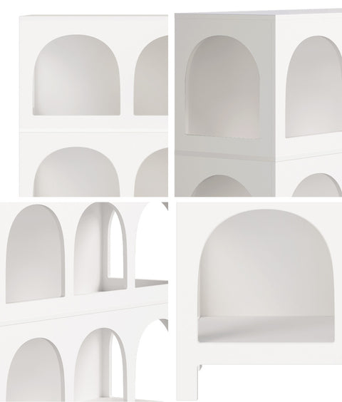 Display Shelf Storage Stand Bookshelf White