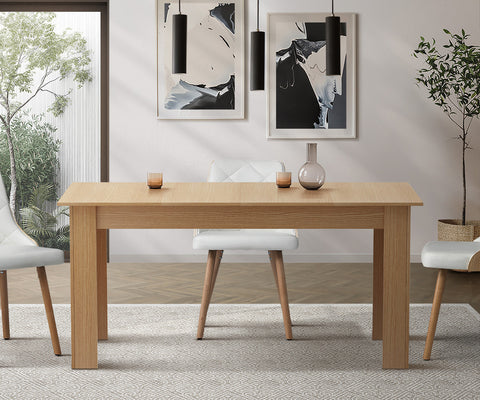 200cm Extendable Dining Table Cafe Table Natural