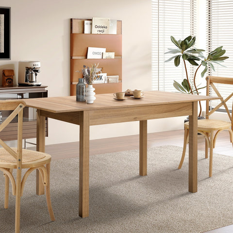 Extendable Dining Table 1.2-1.6m Wooden Kitchen Table
