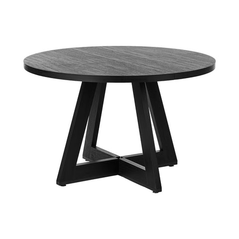 120cm Round Dining Table Wooden Kitchen Furniture Black