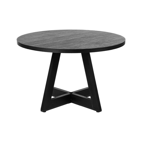 120cm Round Dining Table Wooden Kitchen Furniture Black