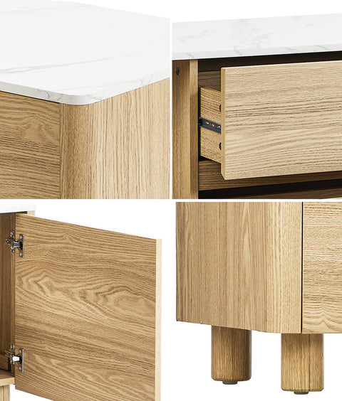 TV Cabinet Entertainment Unit Stand 160cm Natural