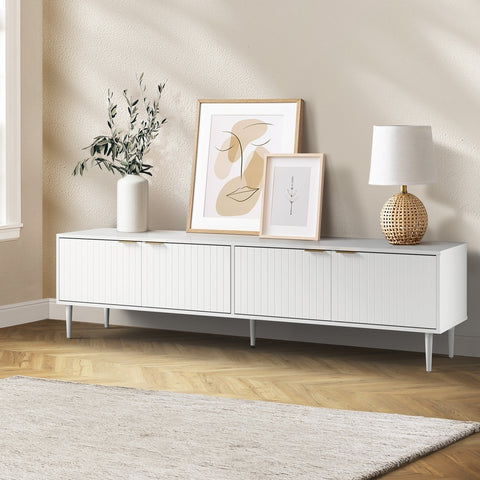 TV Stand Cabinet Entertainment Unit Four Door 180cm White