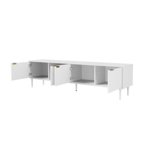 TV Stand Cabinet Entertainment Unit Four Door 180cm White