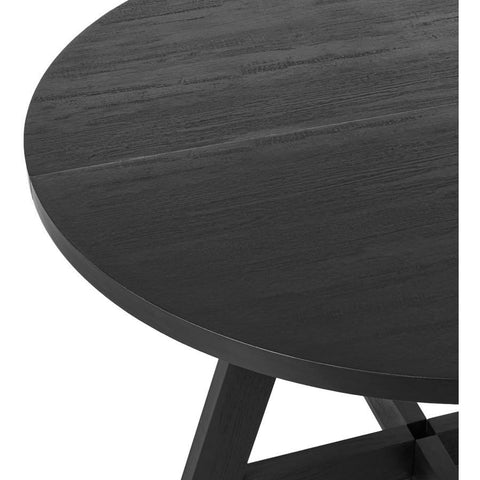 Marlow 5pcs 120cm Dining Set Black and White Boucle Chairs