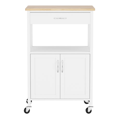 Kitchen Island Trolley Rolling Serving Cart Storage Drawer Cupboard 60cm