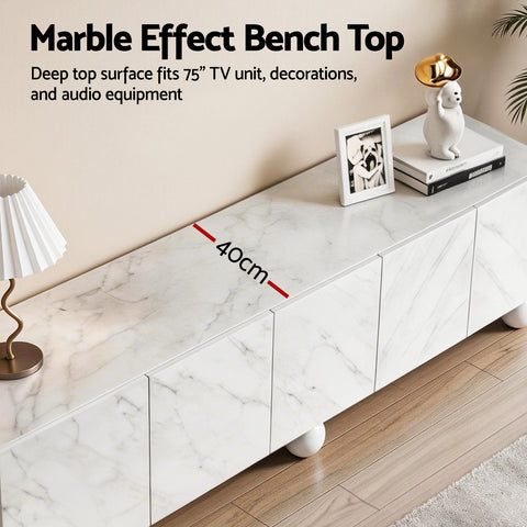 TV Unit Entertainment Unit Storage Cabinet 200cm White