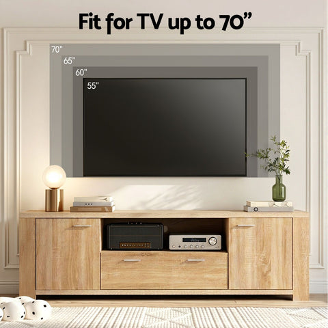 Tuco TV Unit & Coffee Table Set Storage Drawer Pine