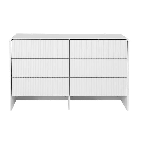 6 Chest of Drawers Dresser Cabinet Beige