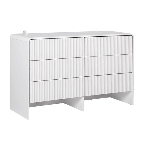 6 Chest of Drawers Dresser Cabinet Beige